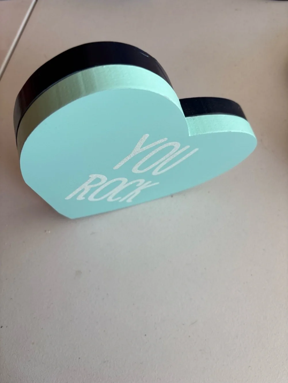 Target Black Heart Wall Decor with Teal Glitter 